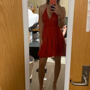 Red Free People dress, like new condition.